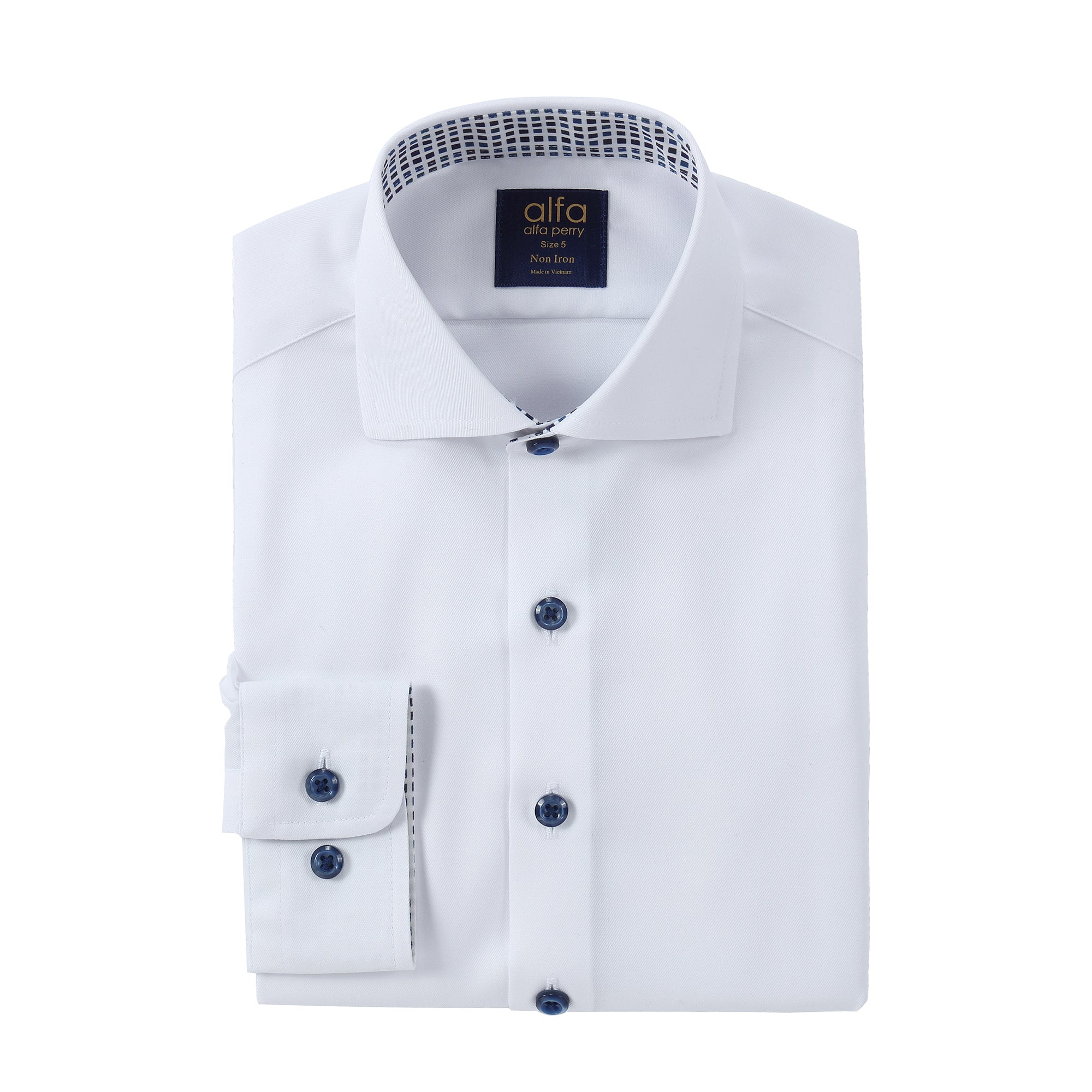 alfa perry dress shirts White Non Iron Shirt